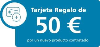 Tarjeta regalo de 50 euros por cada producto contratado